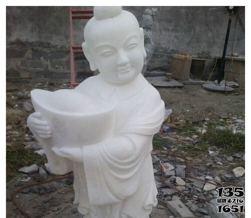 兒童雕塑-抱著元寶的小孩公園景觀-石雕兒童雕塑 兒童雕塑-抱著元寶的小孩公園景觀-石雕兒童雕塑高清圖片