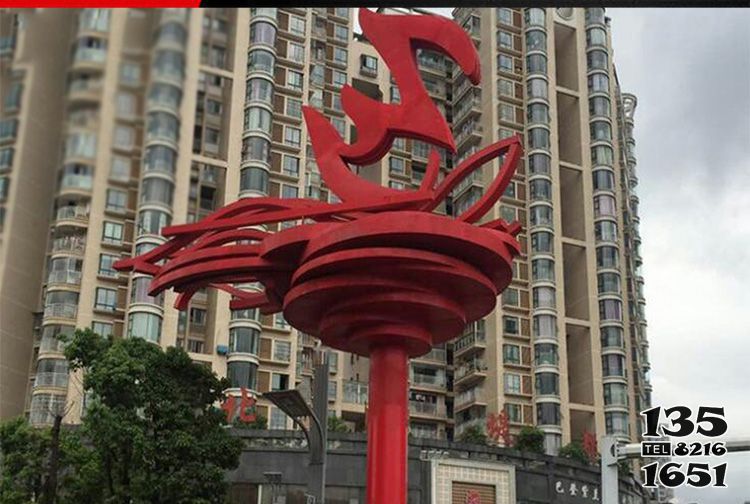火苗雕塑-小區(qū)園林?jǐn)[放紅火抽象不銹鋼火苗雕塑 火苗雕塑-小區(qū)園林?jǐn)[放紅火抽象不銹鋼火苗雕塑高清圖片