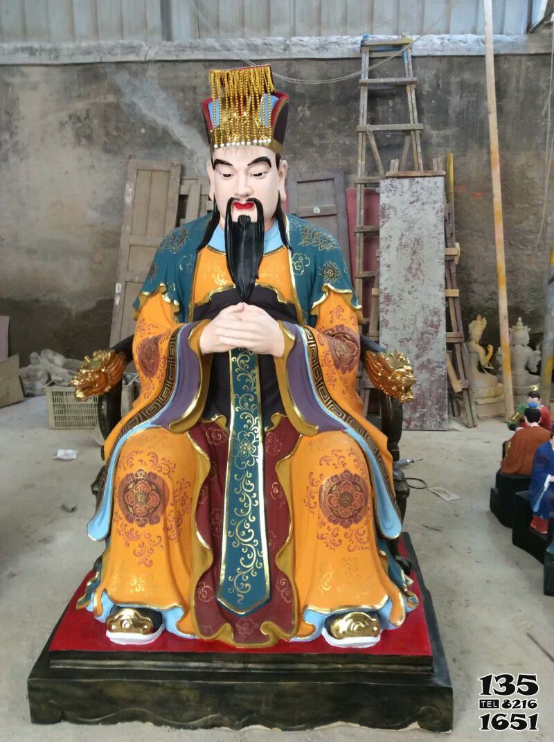 玉帝雕塑-景區廟宇玻璃鋼彩繪玉帝雕塑 玉帝雕塑-景區廟宇玻璃鋼彩繪玉帝雕塑高清圖片