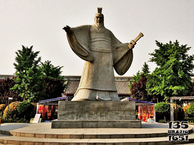 曹操雕塑-庭院景區大理石曹操雕塑 曹操雕塑-庭院景區大理石曹操雕塑高清圖片