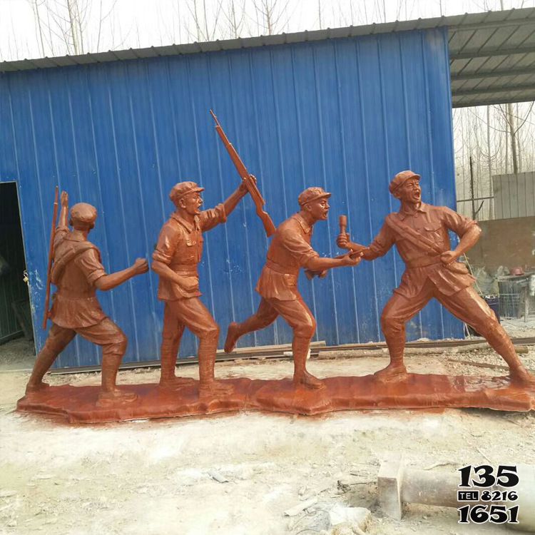 解放軍雕塑-戰斗園林校園雕塑人物仿銅紀念解放軍雕塑 解放軍雕塑-戰斗園林校園雕塑人物仿銅紀念解放軍雕塑高清圖片