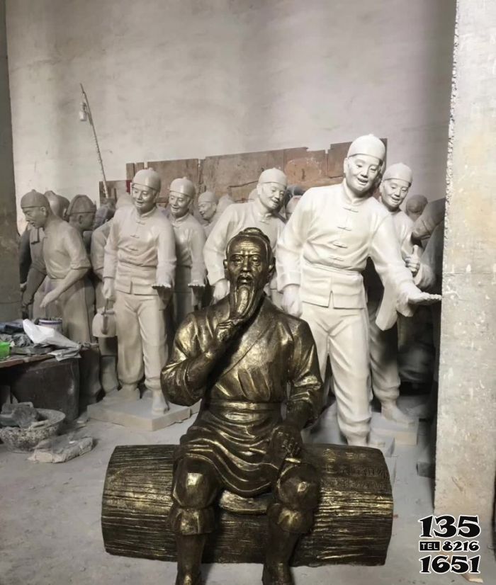 魯班雕塑-城市花園名匠魯班玻璃鋼仿銅雕塑 魯班雕塑-城市花園名匠魯班玻璃鋼仿銅雕塑高清圖片