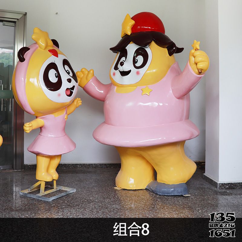 熊貓雕塑-景區擺放倆只玩耍的玻璃鋼熊貓雕塑 熊貓雕塑-景區擺放倆只玩耍的玻璃鋼熊貓雕塑高清圖片