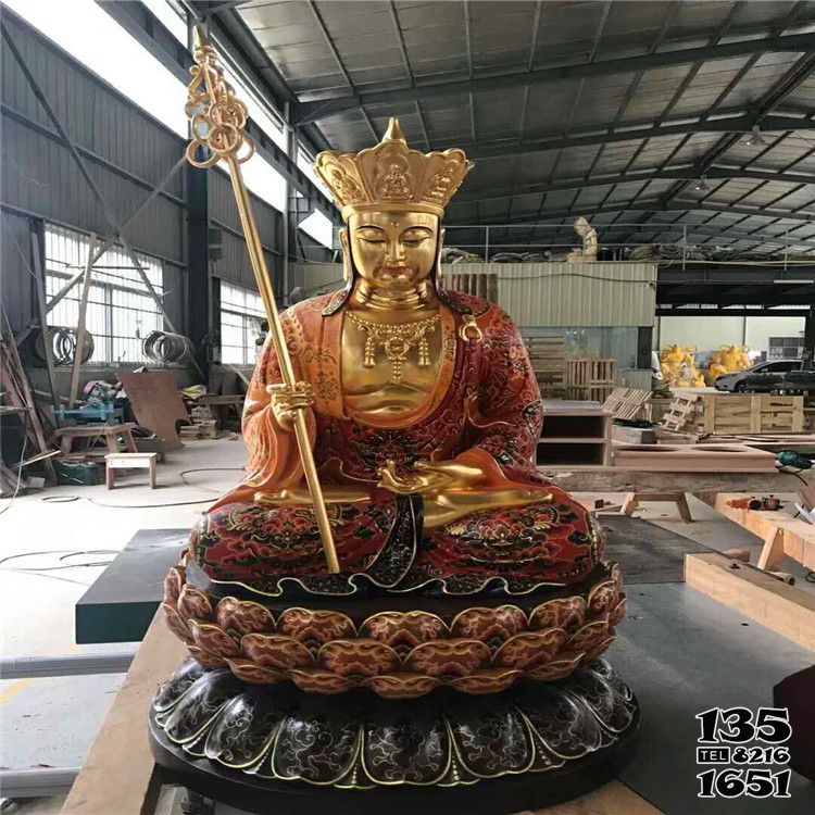 地藏王雕塑-宗教廟宇不銹鋼彩繪供奉佛像地藏王雕塑 地藏王雕塑-宗教廟宇不銹鋼彩繪供奉佛像地藏王雕塑高清圖片