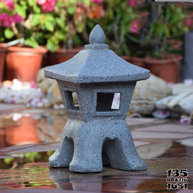 燈籠雕塑-花園庭院落地石燈擺件日式裝飾宮燈禪意擺件雕塑 燈籠雕塑-花園庭院落地石燈擺件日式裝飾宮燈禪意擺件雕塑高清圖片