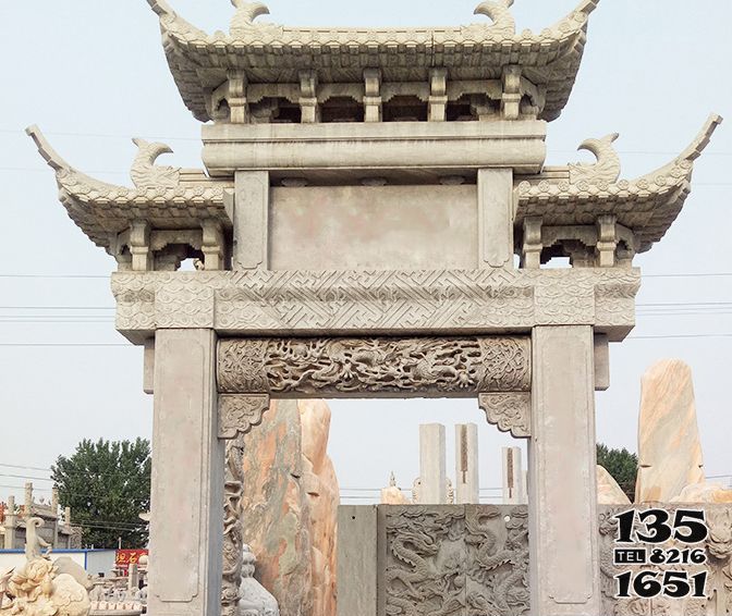 牌坊雕塑-景區(qū)單門大理石浮雕工藝牌坊石雕 牌坊雕塑-景區(qū)單門大理石浮雕工藝牌坊石雕