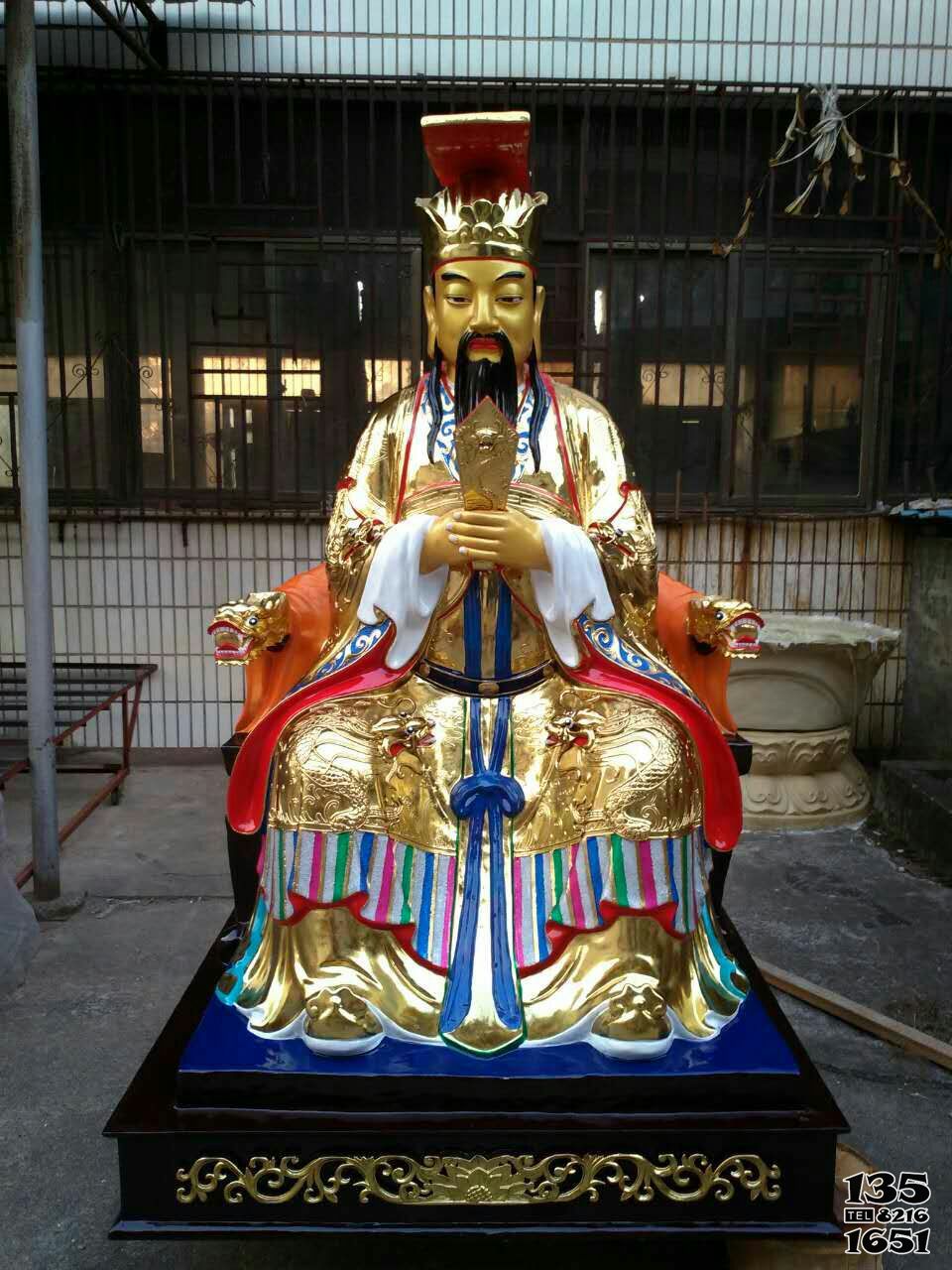 玉帝雕塑-景區創意彩繪玻璃鋼玉帝雕塑 玉帝雕塑-景區創意彩繪玻璃鋼玉帝雕塑高清圖片