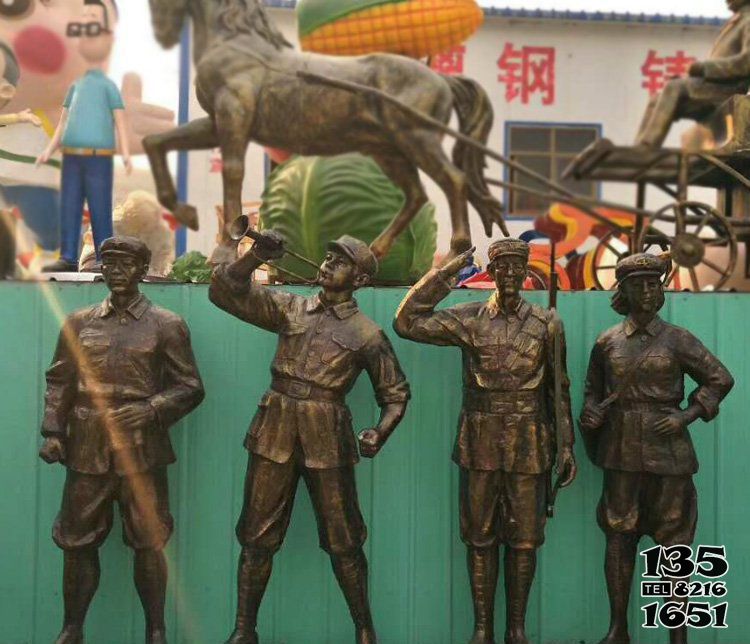 八路軍雕塑-廣場八路軍紀念人物銅雕 八路軍雕塑-廣場八路軍紀念人物銅雕