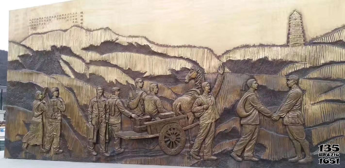 八路軍雕塑-廣場墻壁創意抽象銅鑄八路軍雕塑 八路軍雕塑-廣場墻壁創意抽象銅鑄八路軍雕塑高清圖片