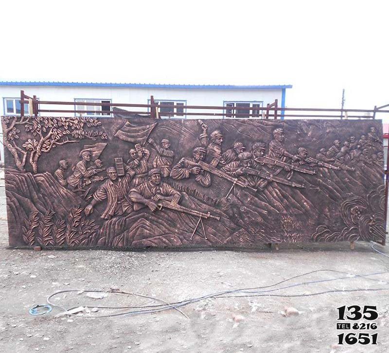 八路軍雕塑-景區創意銅浮雕打仗的八路軍雕塑 八路軍雕塑-景區創意銅浮雕打仗的八路軍雕塑高清圖片