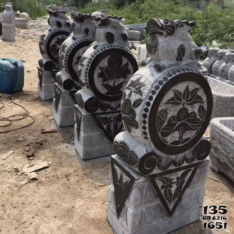 抱鼓石門墩雕塑-大理石仿青古代無雕刻門墩擺件 抱鼓石門墩雕塑-大理石仿青古代無雕刻門墩擺件高清圖片