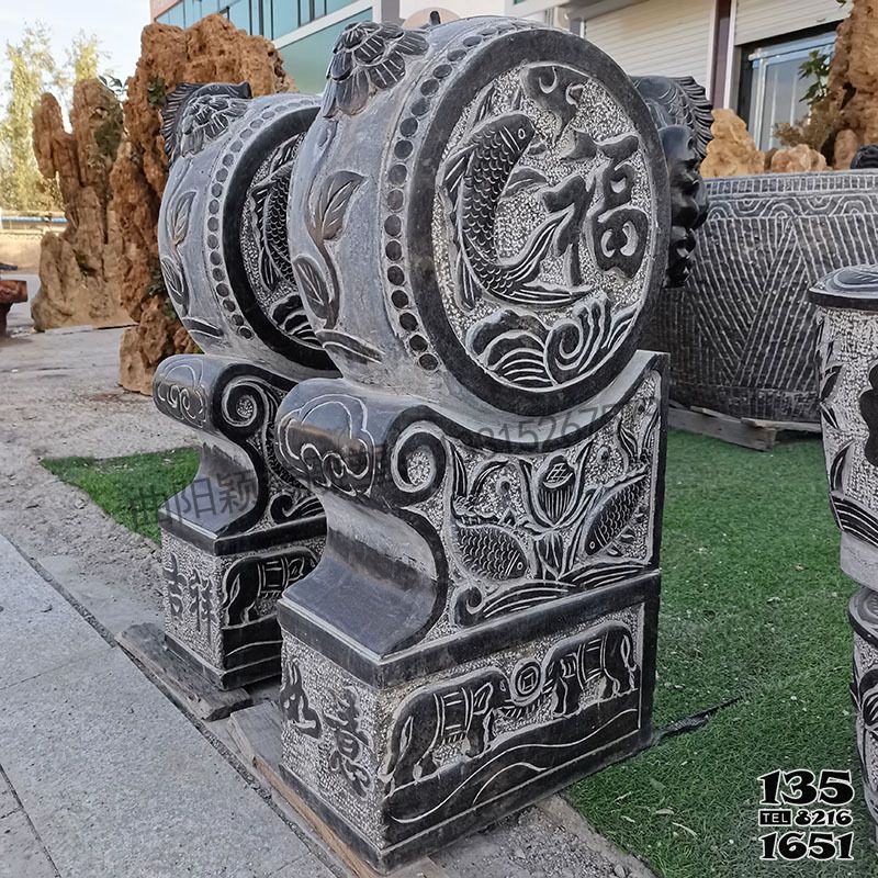 抱鼓石門墩雕塑-仿古青石門墩古建園林抱鼓石門墩吉祥如意門墩雕刻 抱鼓石門墩雕塑-仿古青石門墩古建園林抱鼓石門墩吉祥如意門墩雕刻高清圖片