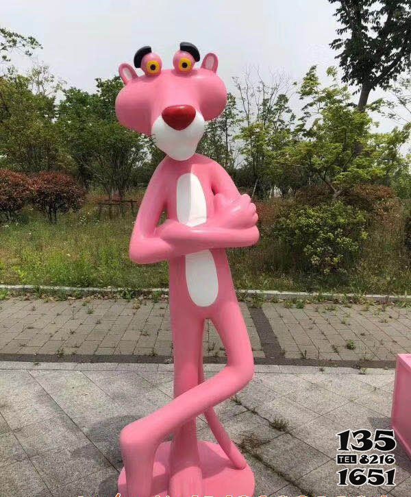豹子雕塑-公園、商超彩繪粉紅豹,卡通動物玻璃鋼雕塑 豹子雕塑-公園、商超彩繪粉紅豹,卡通動物玻璃鋼雕塑高清圖片