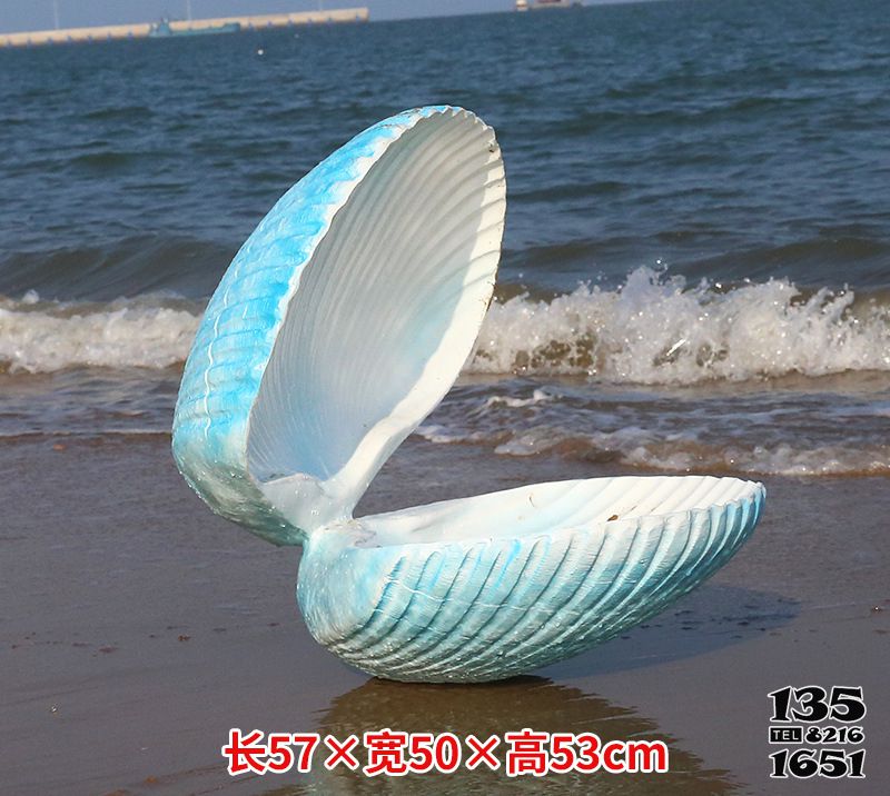 貝殼雕塑-公園擺放的張開的玻璃鋼彩繪貝殼雕塑 貝殼雕塑-公園擺放的張開的玻璃鋼彩繪貝殼雕塑高清圖片