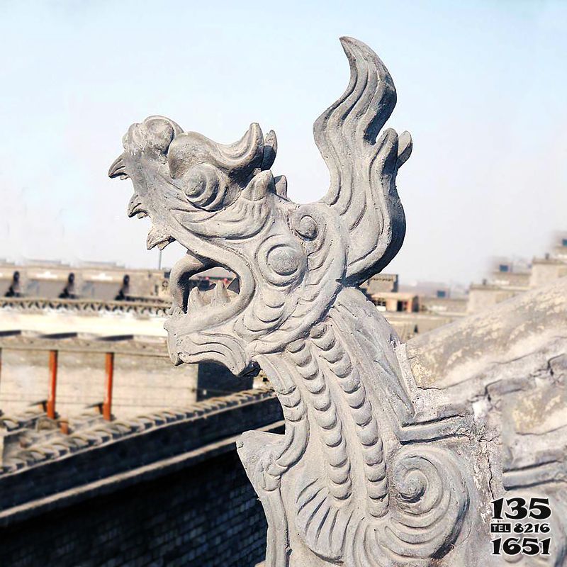 螭吻雕塑-古建筑上擺放的張嘴的青石石雕創(chuàng)意螭吻雕塑 螭吻雕塑-古建筑上擺放的張嘴的青石石雕創(chuàng)意螭吻雕塑高清圖片