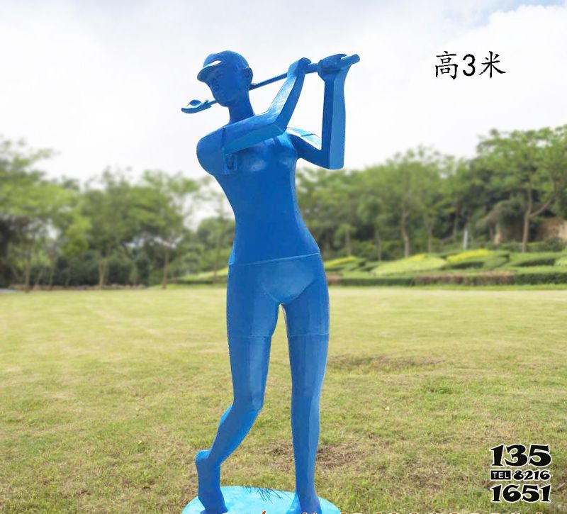 打高爾夫雕塑-公園草坪彩繪玻璃鋼打高爾夫人物雕塑 打高爾夫雕塑-公園草坪彩繪玻璃鋼打高爾夫人物雕塑高清圖片