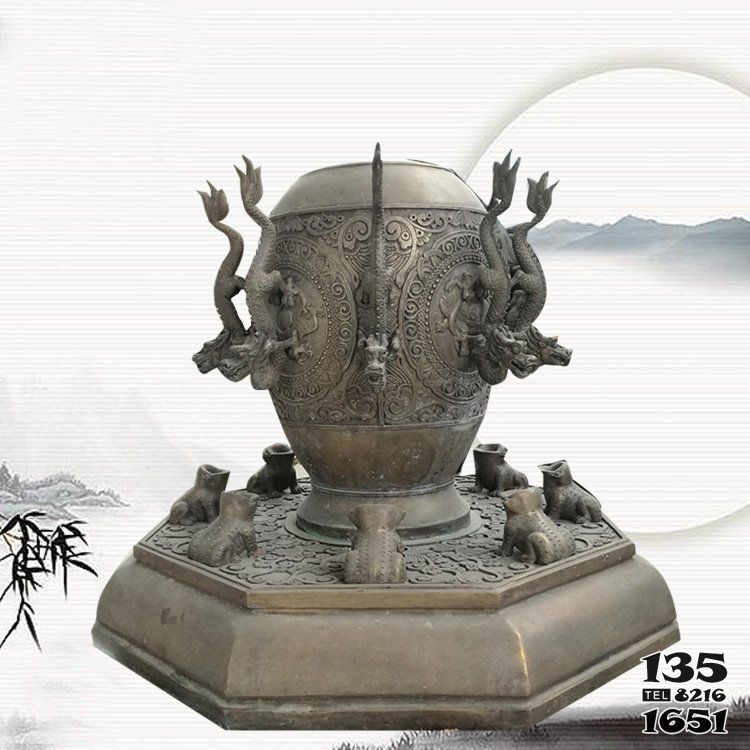 地動儀雕塑-庭院青銅器仿古創意雕塑 地動儀雕塑-庭院青銅器仿古創意雕塑高清圖片