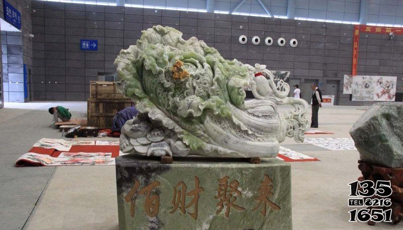 白菜雕塑-雕塑企業招財白菜石雕 白菜雕塑-雕塑企業招財白菜石雕高清圖片