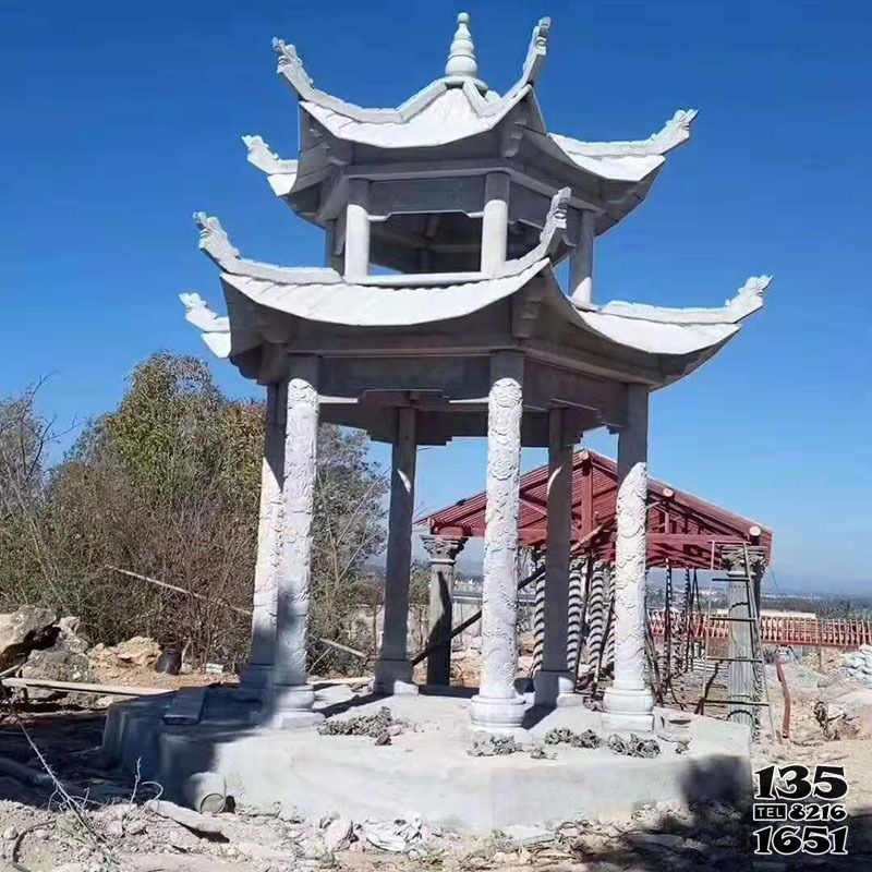 涼亭雕塑-農場戶外景觀休閑仿古雕刻涼亭雕塑 涼亭雕塑-農場戶外景觀休閑仿古雕刻涼亭雕塑高清圖片