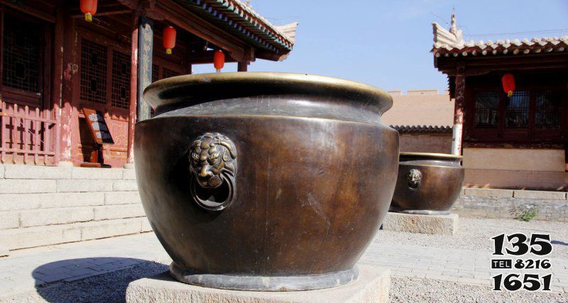 缸雕塑-仿古圓形水缸銅雕缸雕塑 缸雕塑-仿古圓形水缸銅雕缸雕塑高清圖片