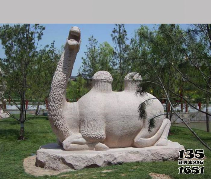 駱駝雕塑-公園里擺放的坐著歪著頭的漢白玉石雕創(chuàng)意駱駝雕塑 駱駝雕塑-公園里擺放的坐著歪著頭的漢白玉石雕創(chuàng)意駱駝雕塑高清圖片