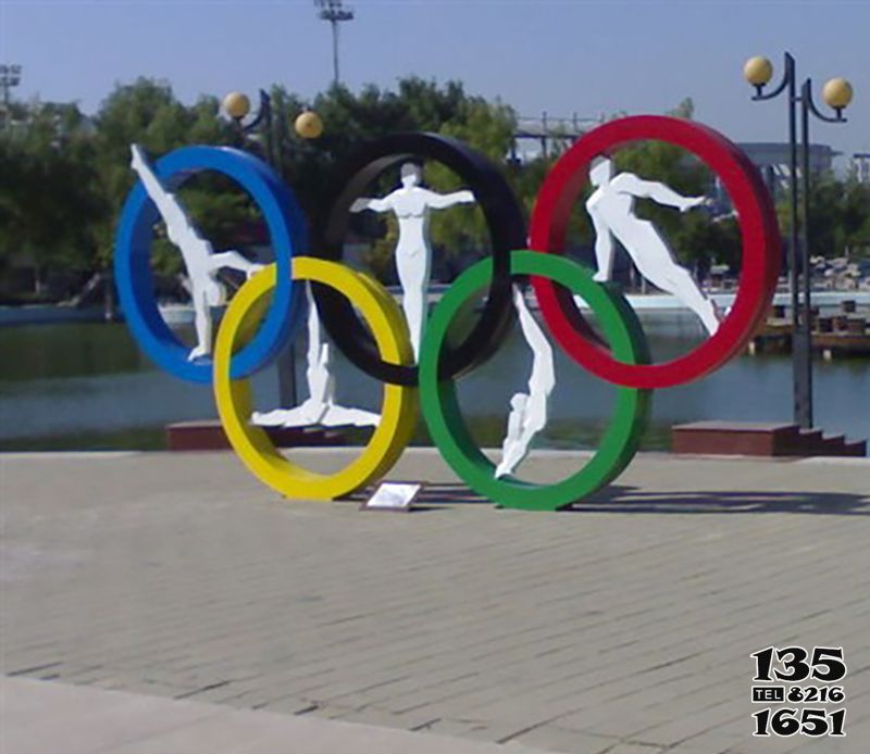 五環(huán)雕塑-公園創(chuàng)意不銹鋼奧林匹克五環(huán)雕塑 五環(huán)雕塑-公園創(chuàng)意不銹鋼奧林匹克五環(huán)雕塑高清圖片