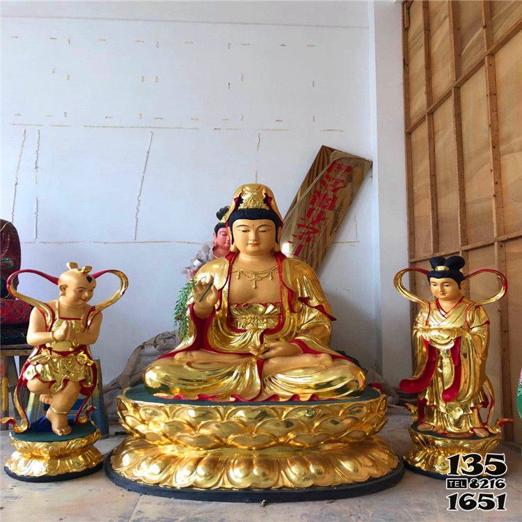 觀音雕塑-寺廟景區(qū)玻璃鋼彩繪鎏金觀音雕塑 觀音雕塑-寺廟景區(qū)玻璃鋼彩繪鎏金觀音雕塑高清圖片
