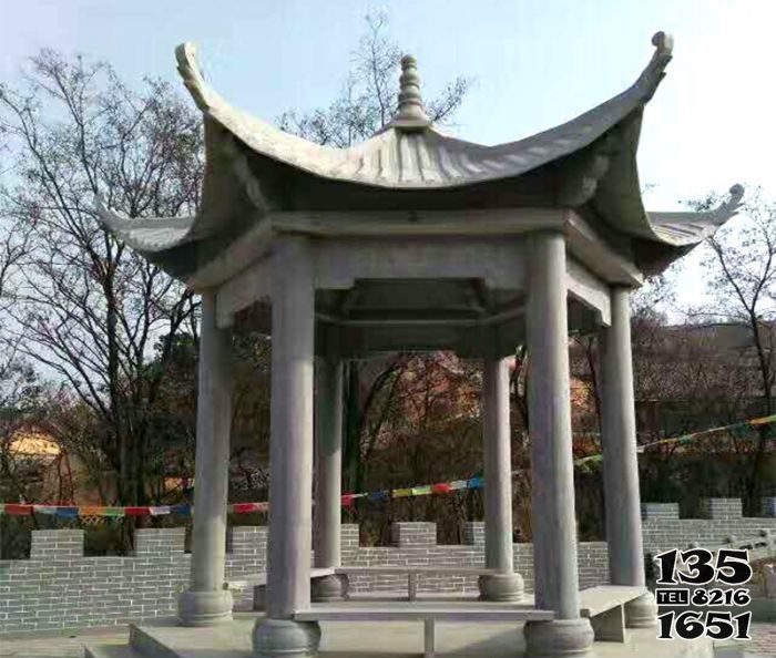 涼亭雕塑-景區(qū)觀景臺(tái)擺放仿古建休息涼亭石雕 涼亭雕塑-景區(qū)觀景臺(tái)擺放仿古建休息涼亭石雕高清圖片