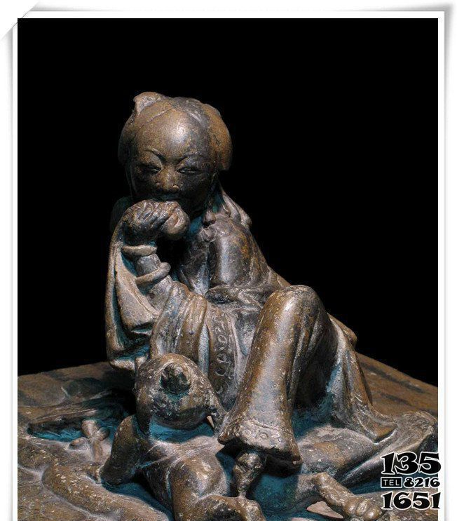 母子雕塑-景區創意銅鑄聽媽媽講故事的母子雕塑 母子雕塑-景區創意銅鑄聽媽媽講故事的母子雕塑高清圖片