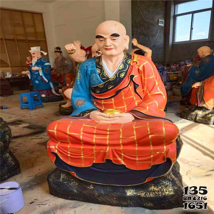 十八羅漢雕塑-玻璃鋼彩繪大型景觀穿著袈裟打坐的十八羅漢雕塑 十八羅漢雕塑-玻璃鋼彩繪大型景觀穿著袈裟打坐的十八羅漢雕塑高清圖片