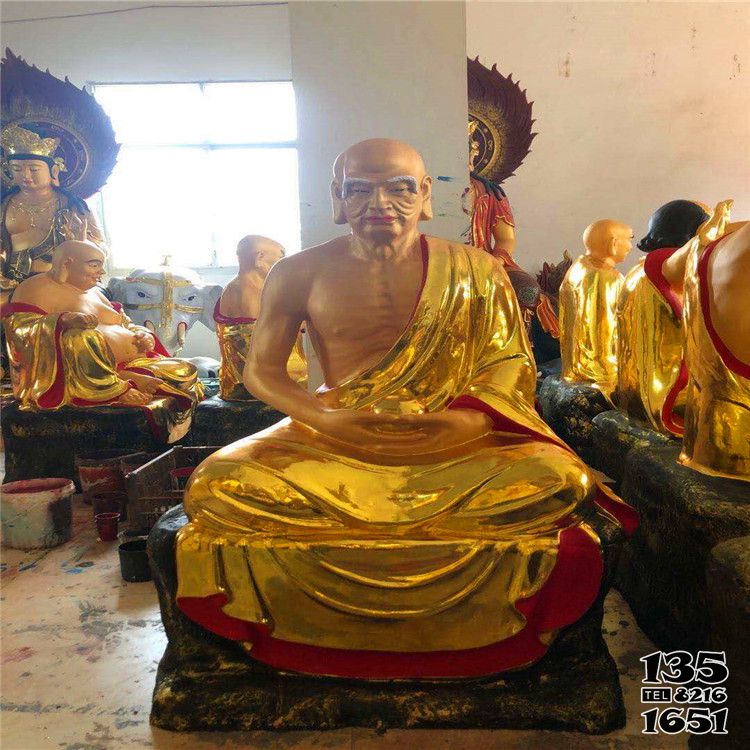 十八羅漢雕塑-玻璃鋼彩繪貼金寺廟供奉菩薩十八羅漢雕塑 十八羅漢雕塑-玻璃鋼彩繪貼金寺廟供奉菩薩十八羅漢雕塑高清圖片