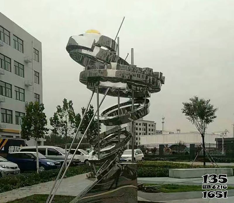 戒指雕塑-企業商場造型奇特不銹鋼戒指組合雕塑 戒指雕塑-企業商場造型奇特不銹鋼戒指組合雕塑高清圖片