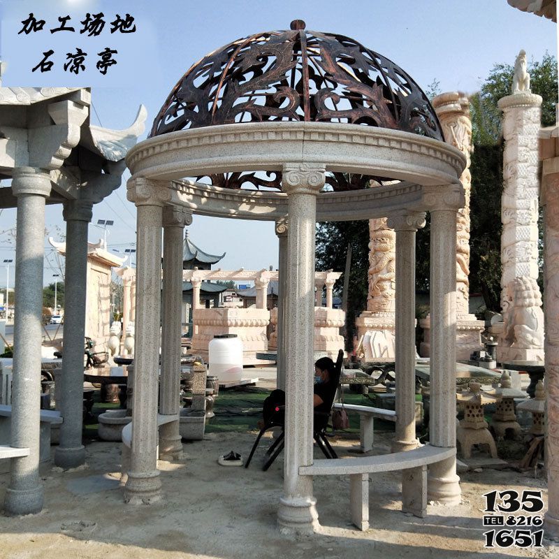 涼亭雕塑-歐式園林裝飾大理石羅馬柱圓形休閑座椅雕塑 涼亭雕塑-歐式園林裝飾大理石羅馬柱圓形休閑座椅雕塑高清圖片