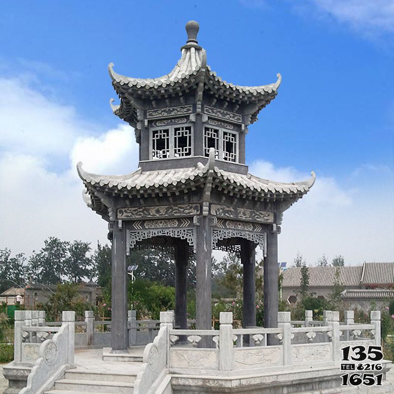 涼亭雕塑-青石做舊鏤空雙層涼亭景區(qū)園林?jǐn)[件雕塑 涼亭雕塑-青石做舊鏤空雙層涼亭景區(qū)園林?jǐn)[件雕塑高清圖片
