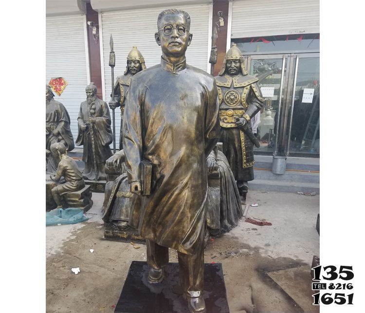 陶行知雕塑-校園名人立式銅雕陶行知雕塑 陶行知雕塑-校園名人立式銅雕陶行知雕塑高清圖片