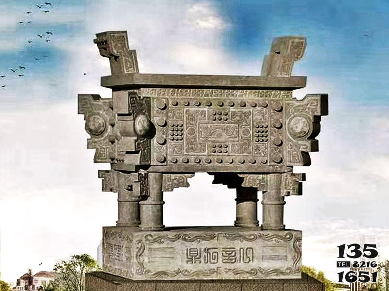 香爐雕塑-景區廣場擺放仿古鼎浮雕祈福長形平口香爐雕塑 香爐雕塑-景區廣場擺放仿古鼎浮雕祈福長形平口香爐雕塑