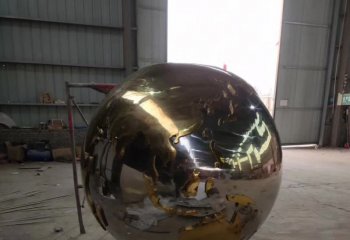 地球儀雕塑-室內不銹鋼球鏡面地球儀雕塑