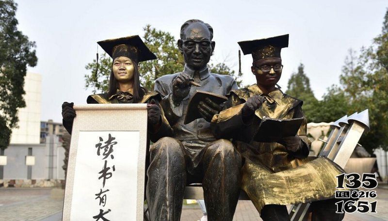 讀書雕塑-校園仿真人物銅雕讀書雕塑 讀書雕塑-校園仿真人物銅雕讀書雕塑高清圖片