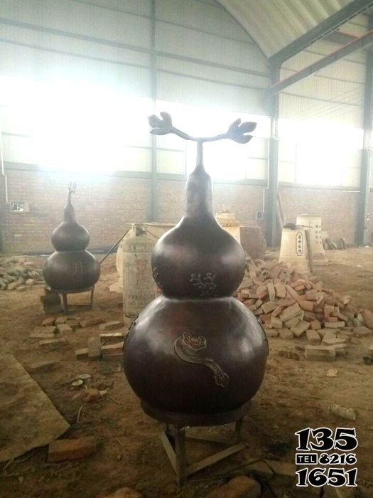 葫蘆雕塑-庭院純銅鑄造葫蘆雕塑 葫蘆雕塑-庭院純銅鑄造葫蘆雕塑高清圖片