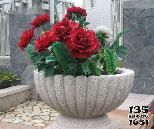 花盆雕塑-室外庭院大理石石雕戶外景觀花盆雕塑 花盆雕塑-室外庭院大理石石雕戶外景觀花盆雕塑