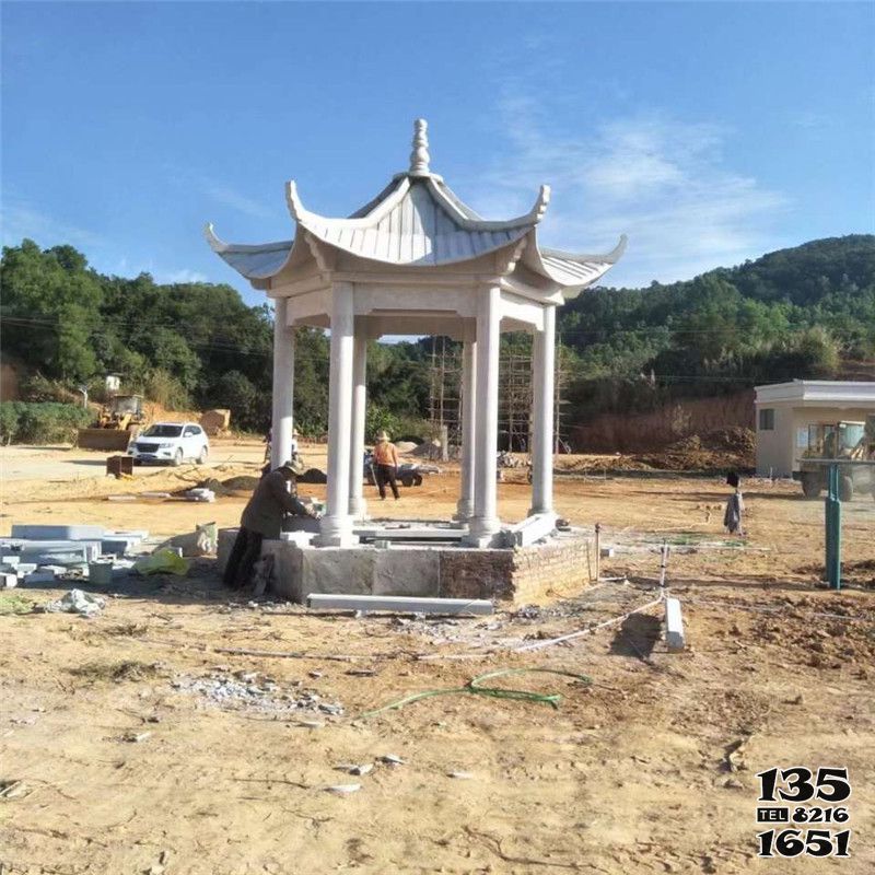 涼亭雕塑-公園景區(qū)大理石古建六角休息涼亭雕塑 涼亭雕塑-公園景區(qū)大理石古建六角休息涼亭雕塑高清圖片