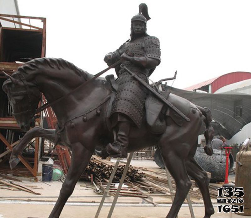 騎馬雕塑-景區園林創意不銹鋼將軍騎馬雕塑 騎馬雕塑-景區園林創意不銹鋼將軍騎馬雕塑高清圖片