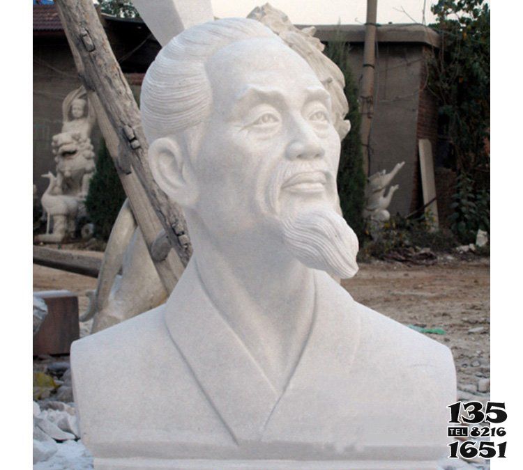 屈原雕塑-公園廣場大理石屈原頭像石雕 屈原雕塑-公園廣場大理石屈原頭像石雕高清圖片