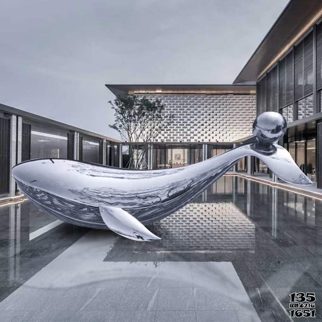 海豚雕塑-酒店一只地上爬行的不銹鋼海豚雕塑 海豚雕塑-酒店一只地上爬行的不銹鋼海豚雕塑高清圖片