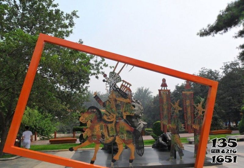 皮影戲雕塑-公園園林?jǐn)[放創(chuàng)意不銹鋼皮影戲雕塑 皮影戲雕塑-公園園林?jǐn)[放創(chuàng)意不銹鋼皮影戲雕塑高清圖片