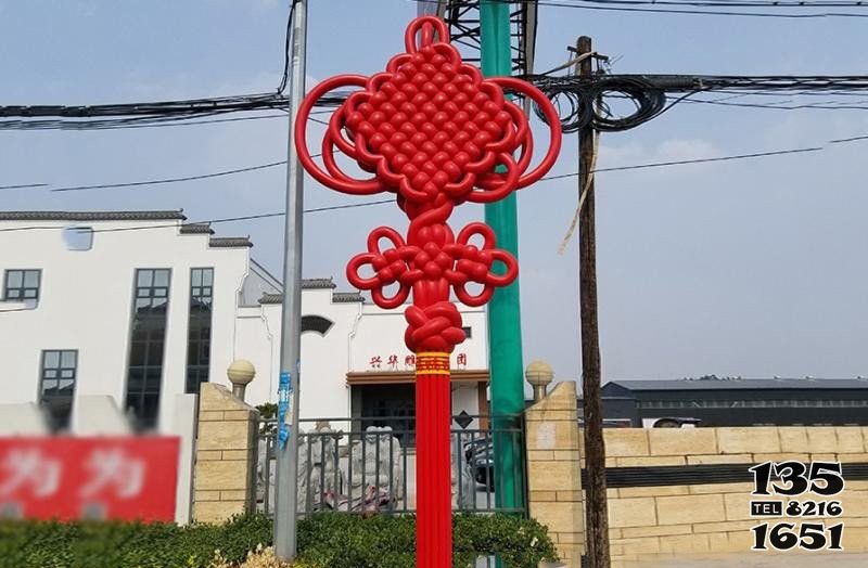 中國結雕塑-戶外街邊懸掛的不銹鋼中國結雕塑 中國結雕塑-戶外街邊懸掛的不銹鋼中國結雕塑