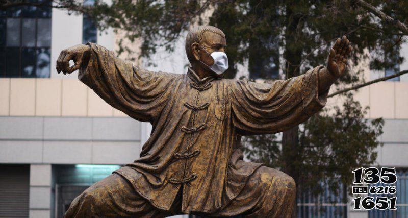 功夫雕塑-小區廣場打拳人物玻璃鋼仿銅雕 功夫雕塑-小區廣場打拳人物玻璃鋼仿銅雕高清圖片