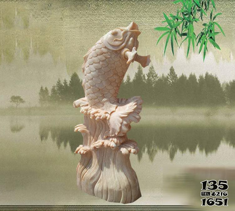 鯉魚雕塑-荷塘擺放的跳躍的花崗巖大理石創(chuàng)意鯉魚雕塑 鯉魚雕塑-荷塘擺放的跳躍的花崗巖大理石創(chuàng)意鯉魚雕塑高清圖片