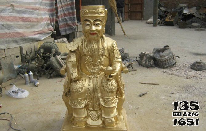 土地公雕塑-寺廟供奉佛像不銹鋼噴金烤漆土地公雕塑 土地公雕塑-寺廟供奉佛像不銹鋼噴金烤漆土地公雕塑高清圖片