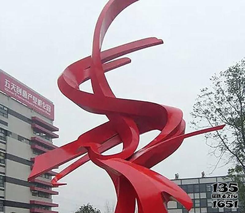 彩帶雕塑-戶外商廈裝飾擺件不銹鋼紅色彩帶雕塑 彩帶雕塑-戶外商廈裝飾擺件不銹鋼紅色彩帶雕塑